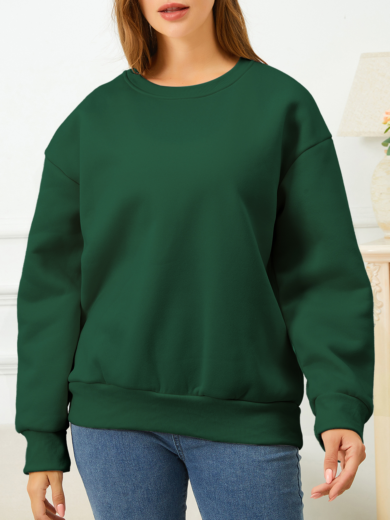 Women's round-neck fleece top - Image 6