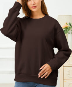 Women's round-neck fleece top