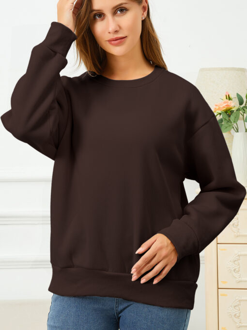 Women's round-neck fleece top
