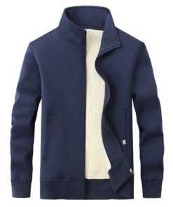 Winter cardigan lambskin hoodie coat