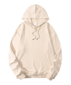 Pure cotton loose hooded sweatshirt