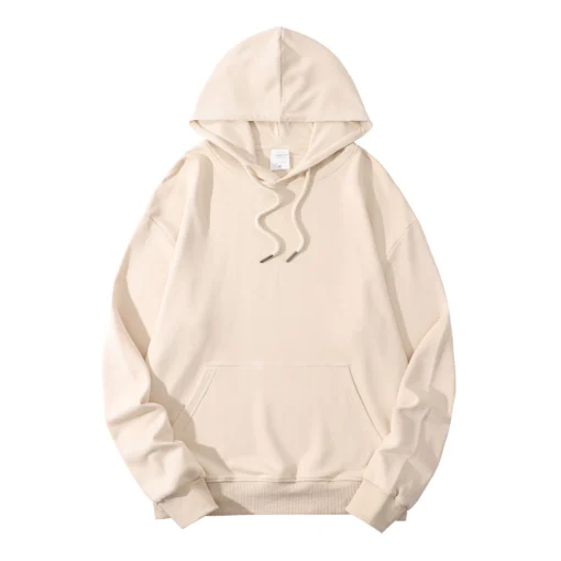 Pure cotton loose hooded sweatshirt