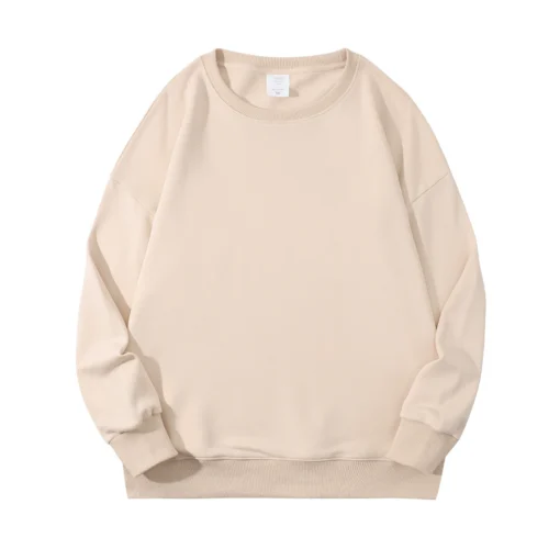 Pure cotton casual solid-color sweatshirt