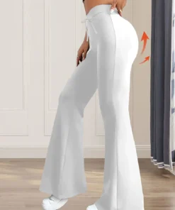 Loose and fashionable solid-colored sports trousers