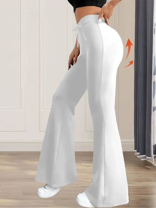 Loose and fashionable solid-colored sports trousers