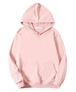 Solid-color hooded casual sweatshirt