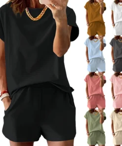Summer short-sleeved and shorts fashion set