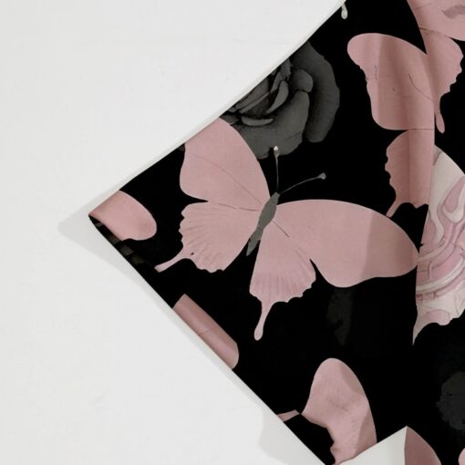 Women's elegant butterfly print top - 图片 4