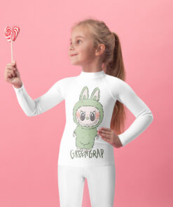 POP MART Labubu Printing Kids Rash Guard P1-23