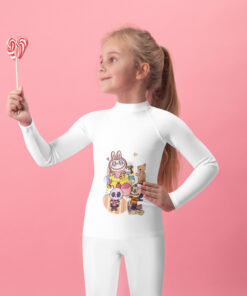 POP MART Labubu Printing Kids Rash Guard P1-1