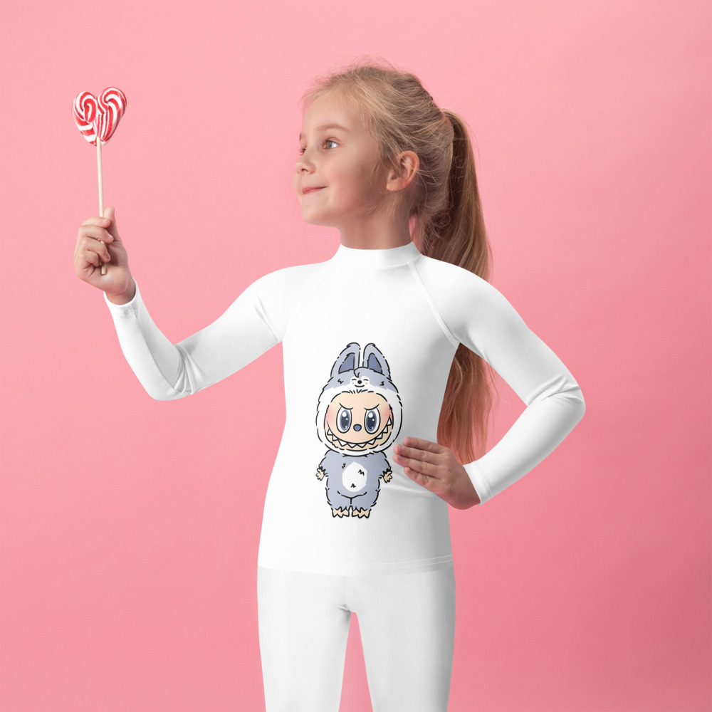POP MART Labubu Printing Kids Rash Guard P3-44
