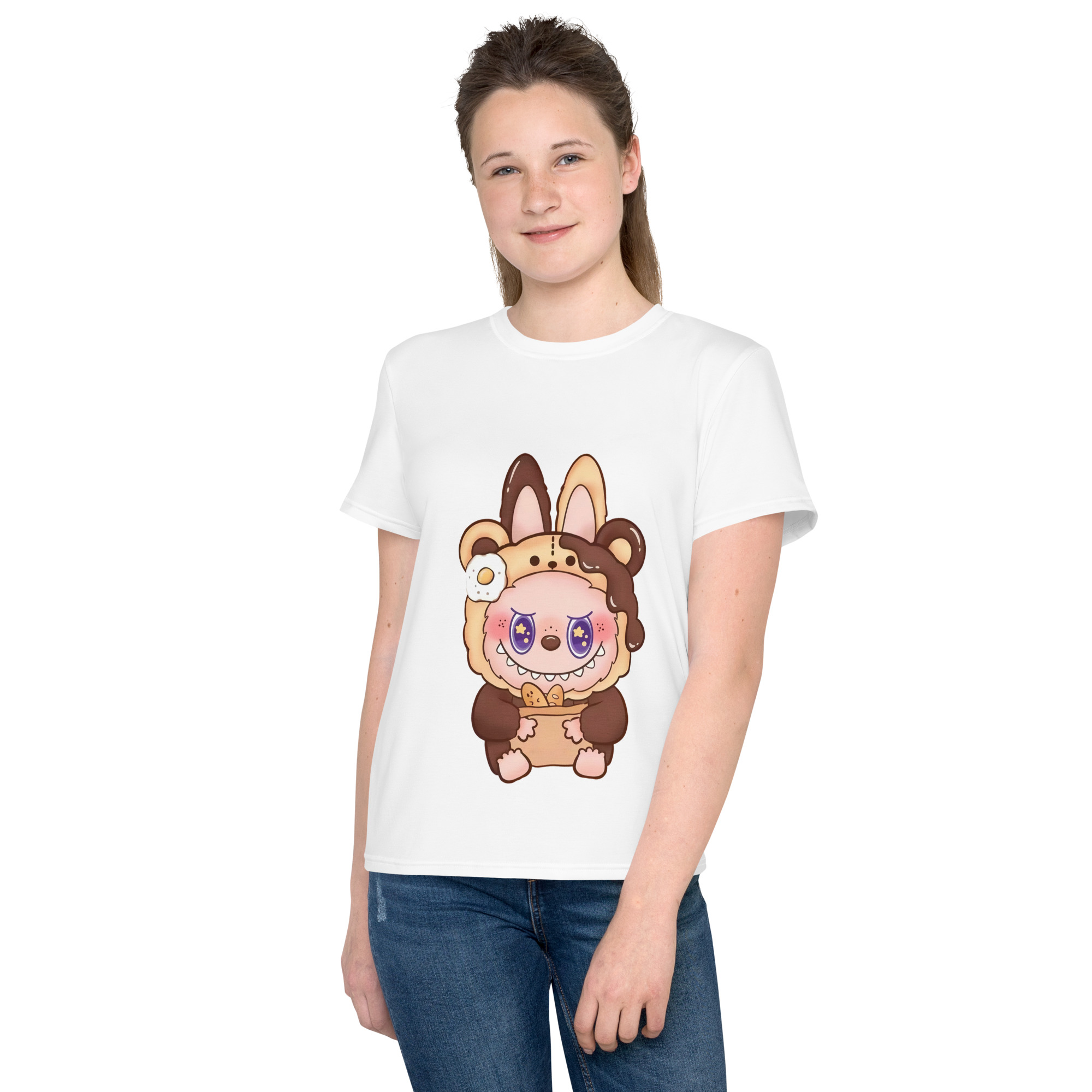 POP MART Labubu Printing Youth crew neck t-shirt P3-101