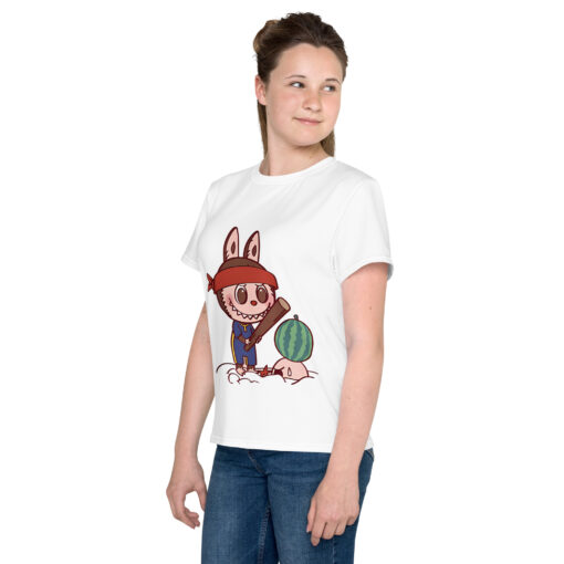 POP MART Labubu Printing Youth crew neck t-shirt P1-133 - Image 3