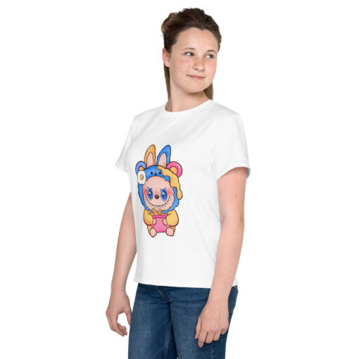 POP MART Labubu Printing Youth crew neck t-shirt P3-98 - Image 3