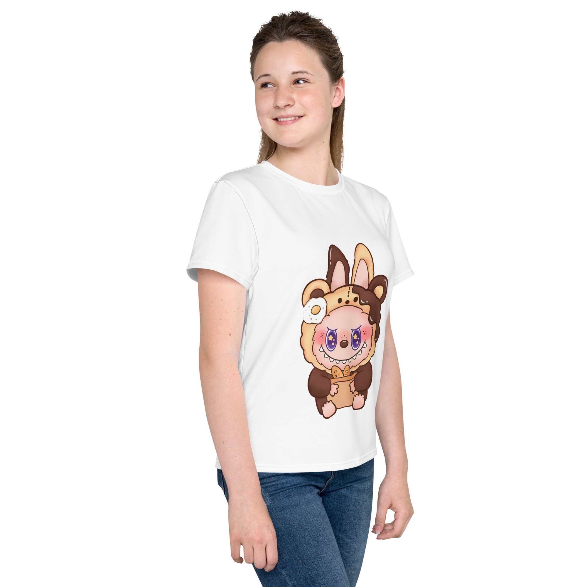 POP MART Labubu Printing Youth crew neck t-shirt P3-101 - Image 4