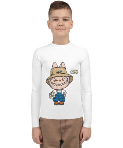 POP MART Labubu Printing Youth Rash Guard P1-153
