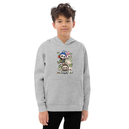 POP MART Labubu Printing Kids fleece hoodie P1-68 - Image 7