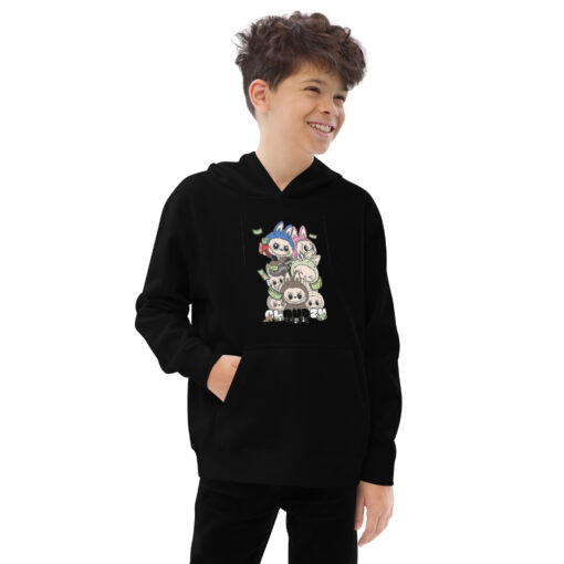 POP MART Labubu Printing Kids fleece hoodie P1-68 - Image 2
