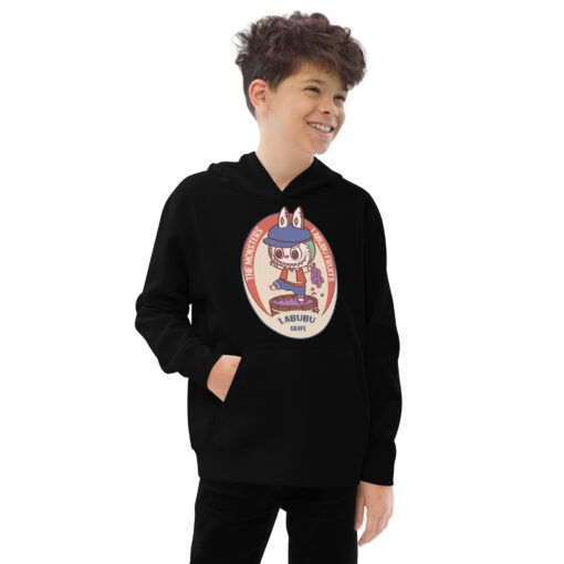 POP MART Labubu Printing Kids fleece hoodie P1-180 - Image 2