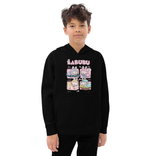 POP MART Labubu Printing Kids fleece hoodie P1-196 - Image 2