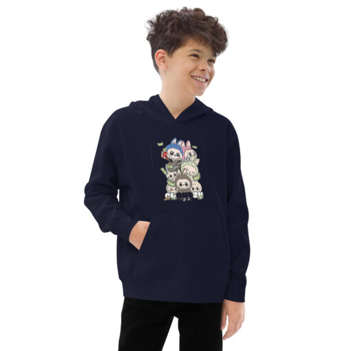 POP MART Labubu Printing Kids fleece hoodie P1-68 - Image 5