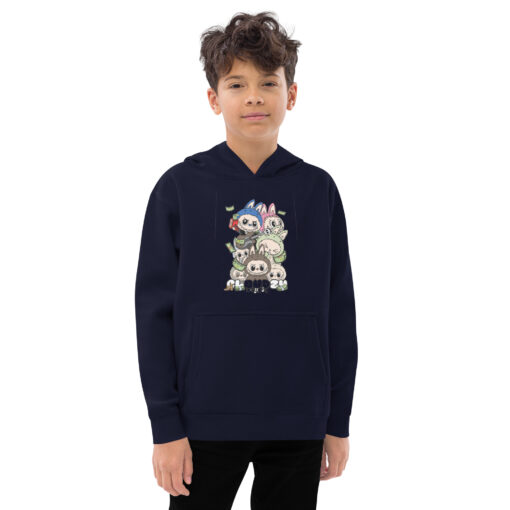 POP MART Labubu Printing Kids fleece hoodie P1-68 - Image 4