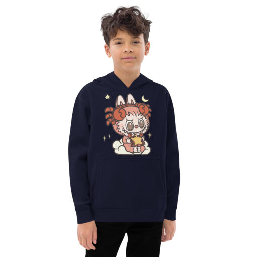 POP MART Labubu Printing Kids fleece hoodie P1-128 - Image 4