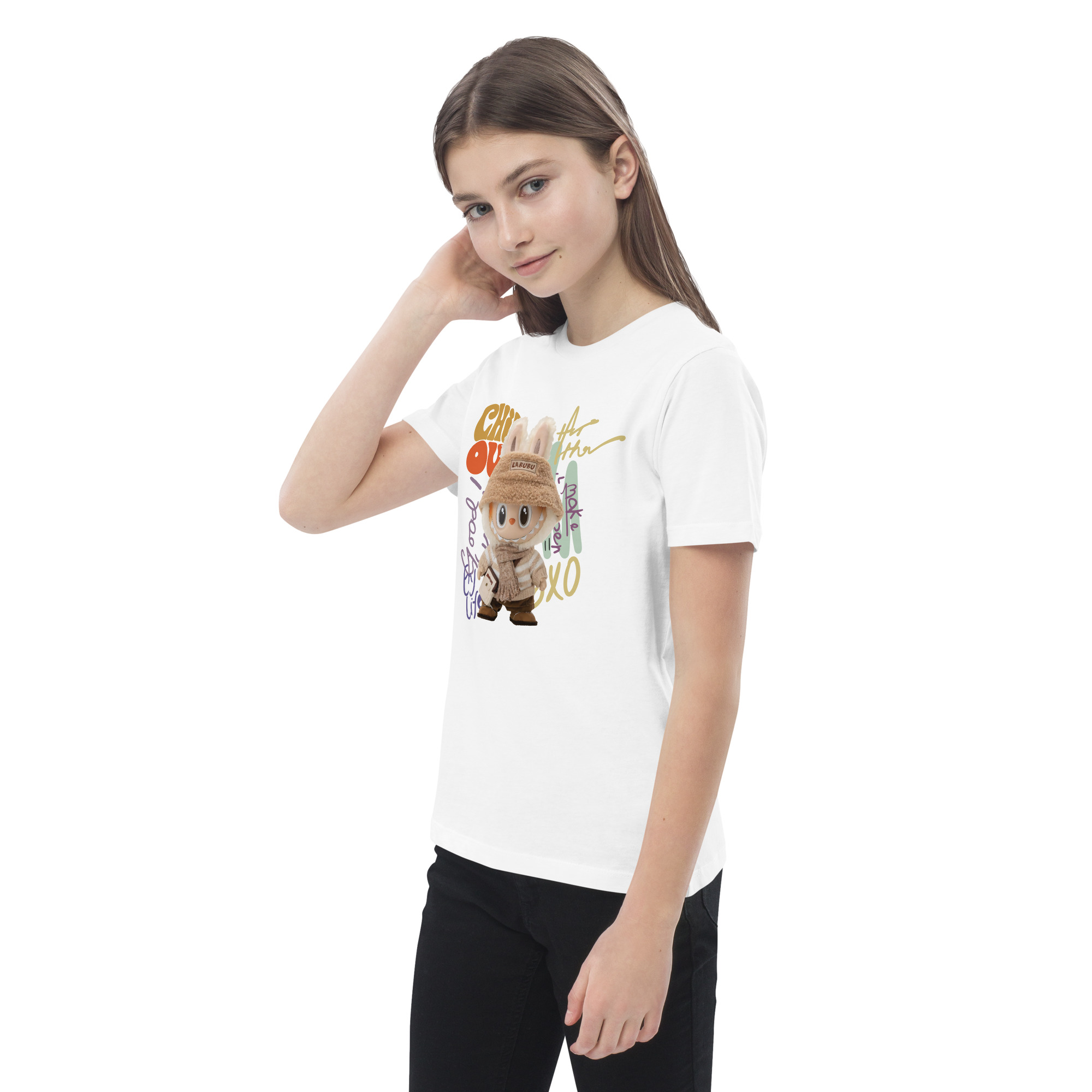 POP MART Labubu Printing Organic cotton kids t-shirt P0-18 - Image 12