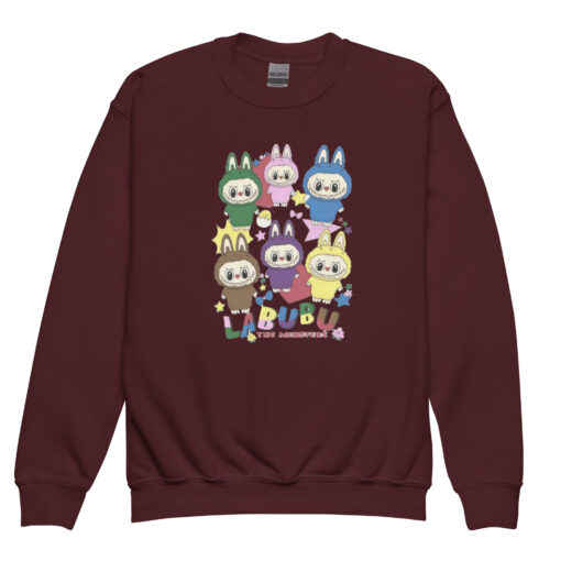 POP MART Labubu Printing Youth crewneck sweatshirt P1-4 - Image 3