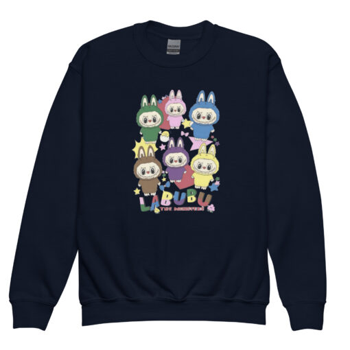 POP MART Labubu Printing Youth crewneck sweatshirt P1-4 - Image 2
