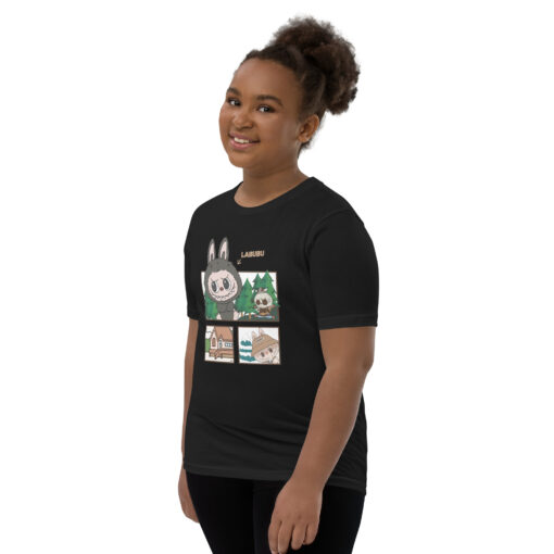 POP MART Labubu Printing Youth Short Sleeve T-Shirt P1-3 - Image 2
