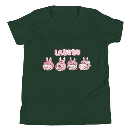 POP MART Labubu Printing Youth Short Sleeve T-Shirt P1-12 - Image 4
