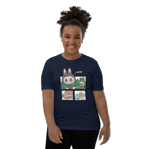 POP MART Labubu Printing Youth Short Sleeve T-Shirt P1-3 - Image 4