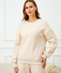 Women's lambskin round-neck coat