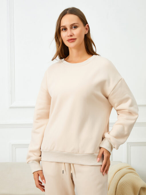 Women's lambskin round-neck coat