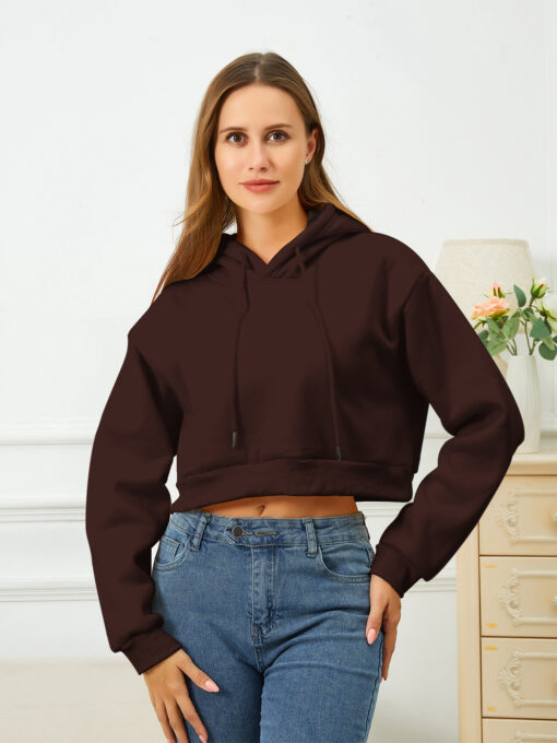 Women's fleece short hoodie