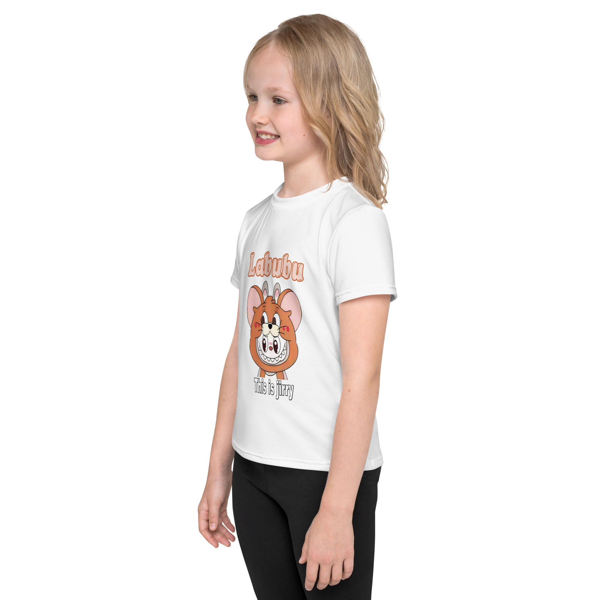 POP MART Labubu Printing Kids crew neck t-shirt P01-250315-17 - Image 3