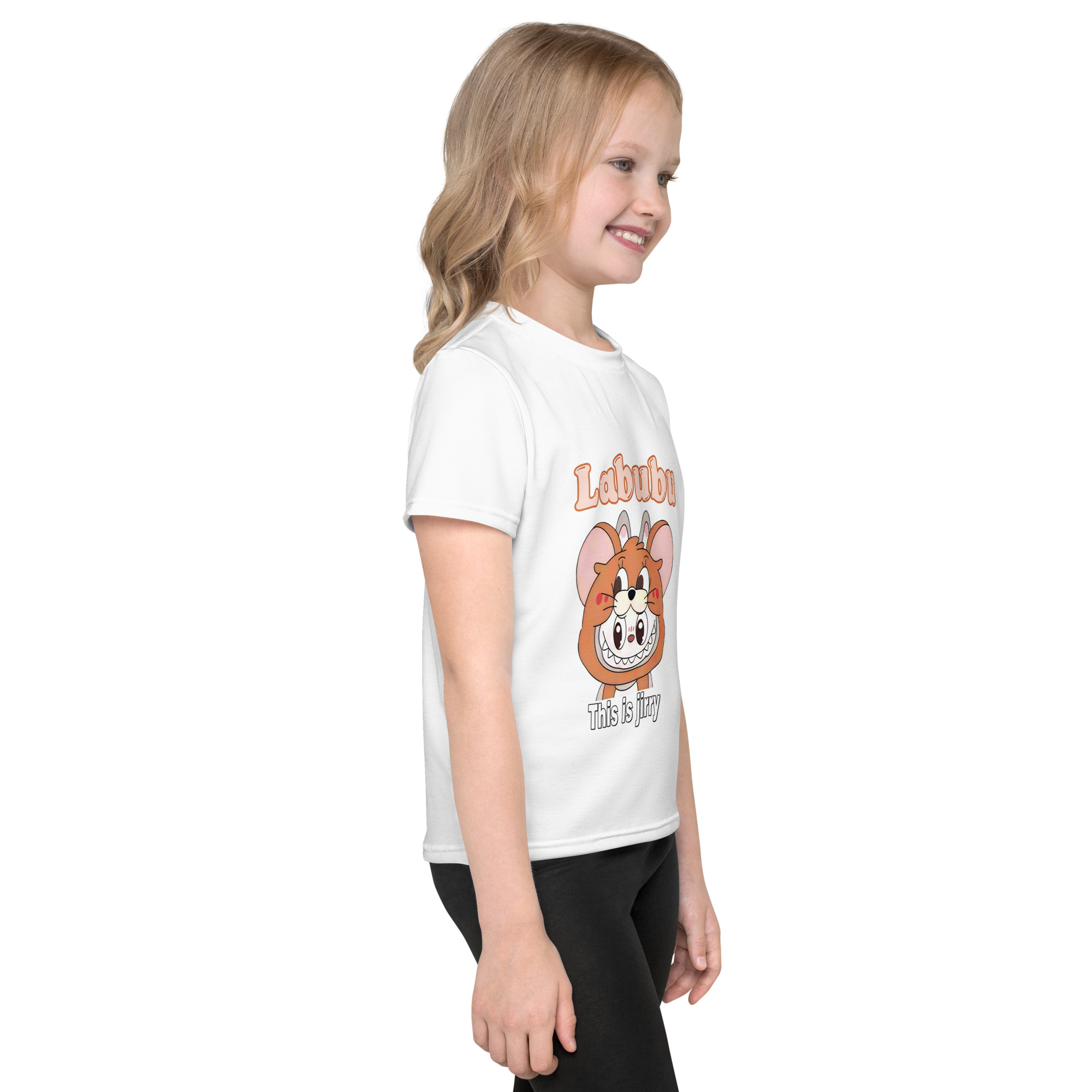 POP MART Labubu Printing Kids crew neck t-shirt P01-250315-17 - Image 4