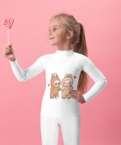 POP MART Labubu Printing Kids Rash Guard P3-37
