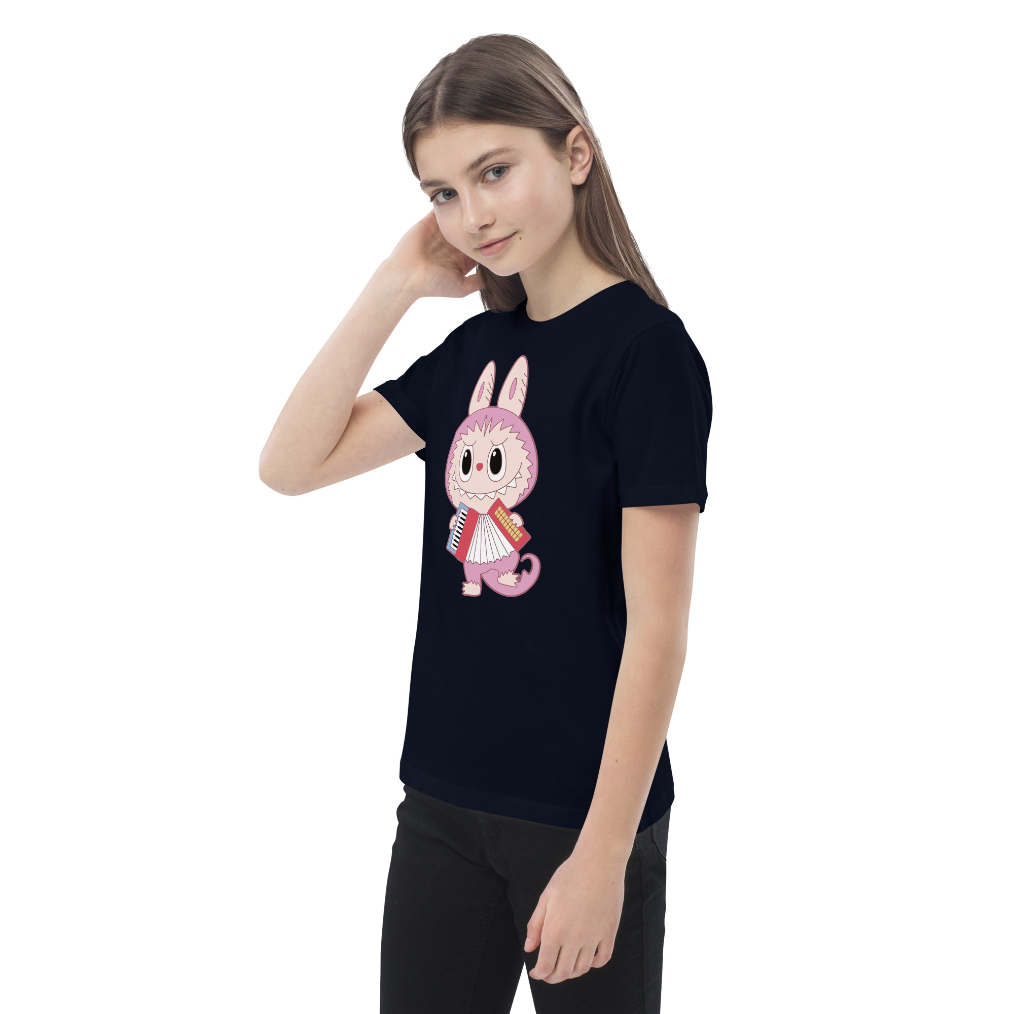 POP MART Labubu Printing Organic cotton kids t-shirt P1-163 - Image 8