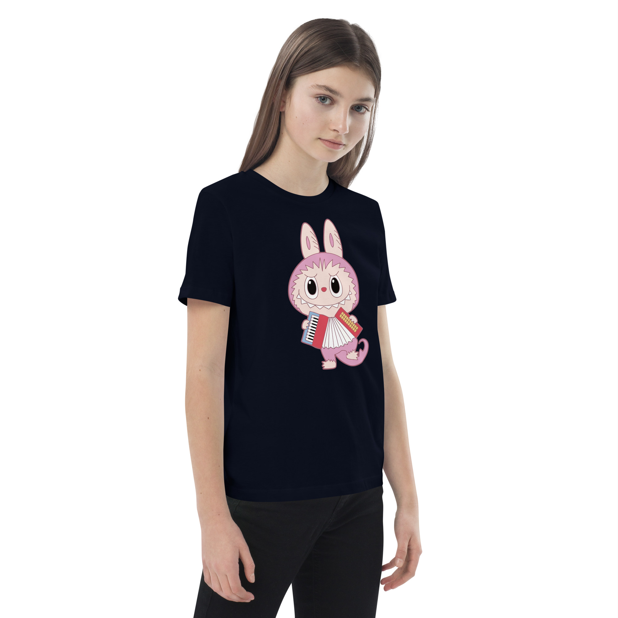 POP MART Labubu Printing Organic cotton kids t-shirt P1-163 - Image 7