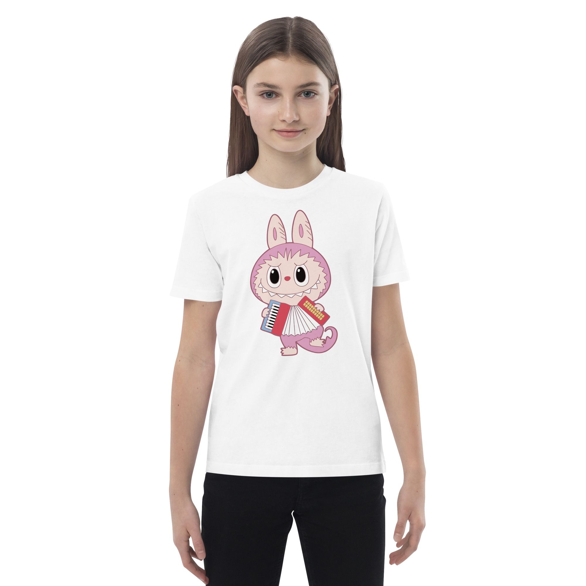 POP MART Labubu Printing Organic cotton kids t-shirt P1-163 - Image 9