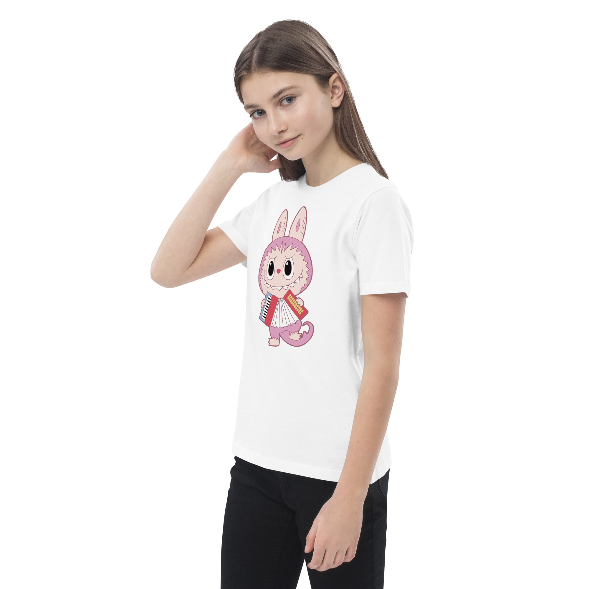 POP MART Labubu Printing Organic cotton kids t-shirt P1-163 - Image 12