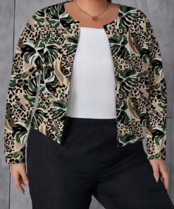 Women's autumn brown branches full seal cardigan