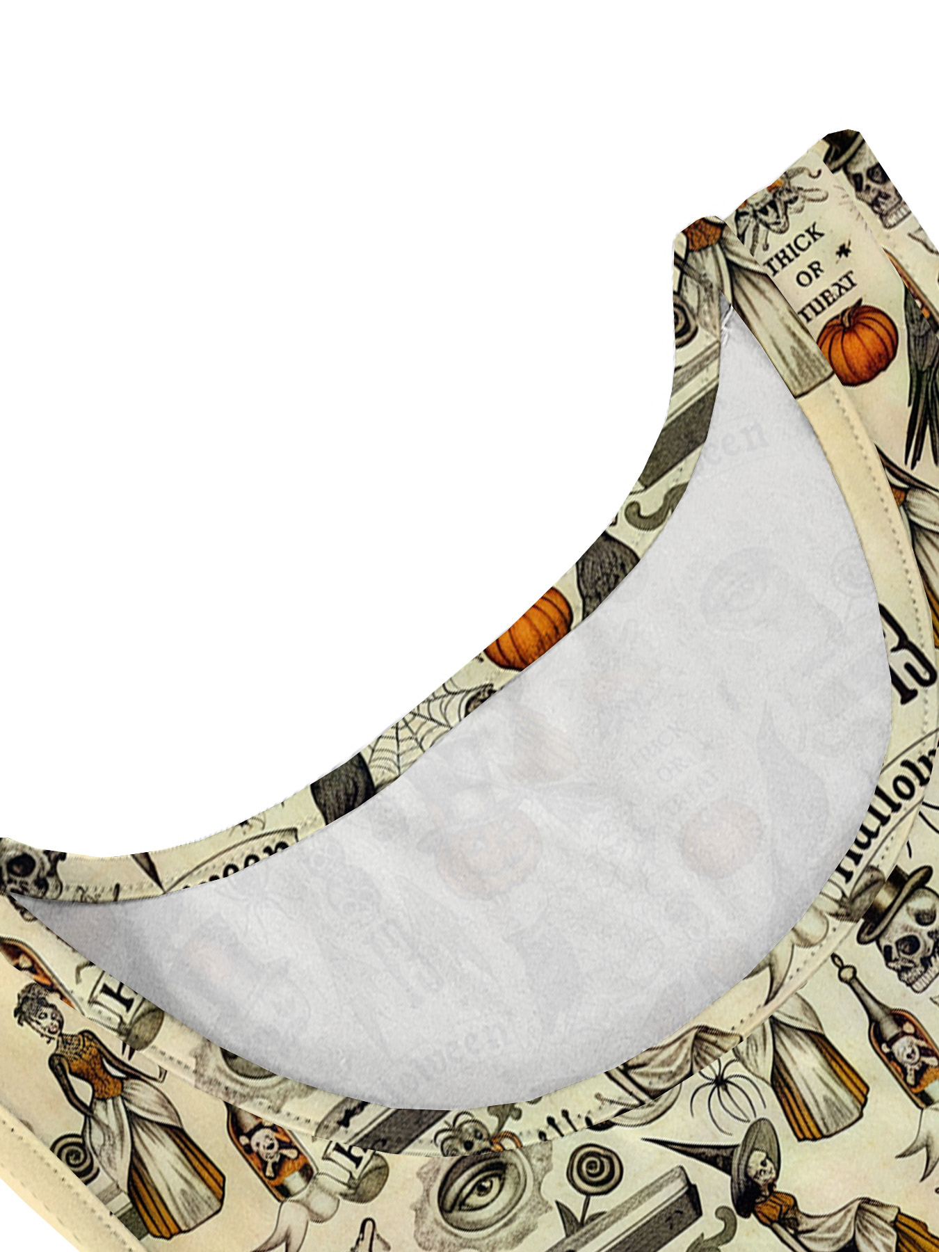 Women's autumn light yellow Halloween cardigan and vest dress set - Image 4