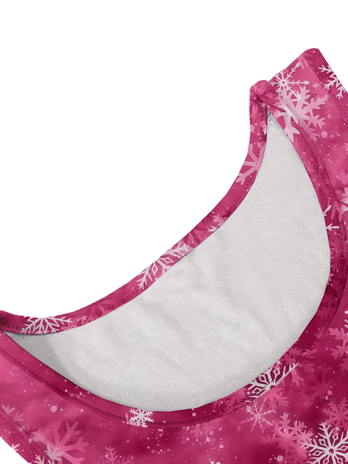 Women's autumn pink gradient snowflake cardigan vest dress set - Image 4