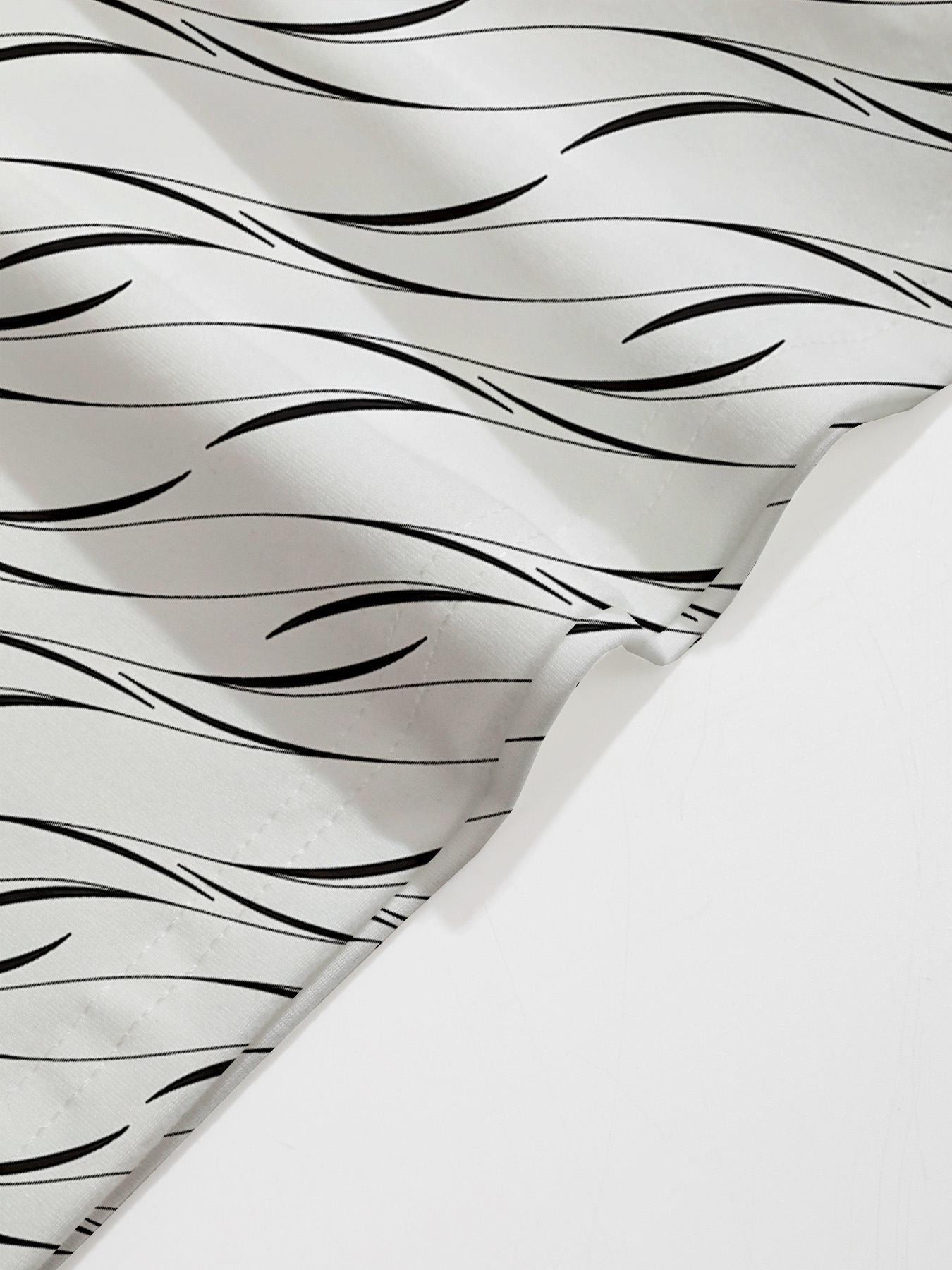 Women's autumn white striped short-sleeved dress - Image 6