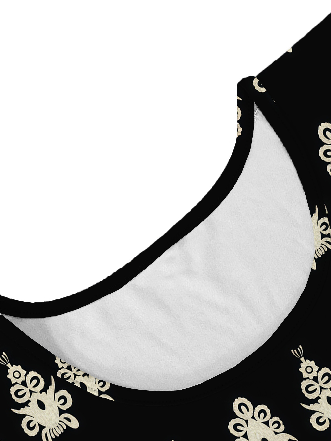 Women's autumn black print short sleeve dress - Image 7