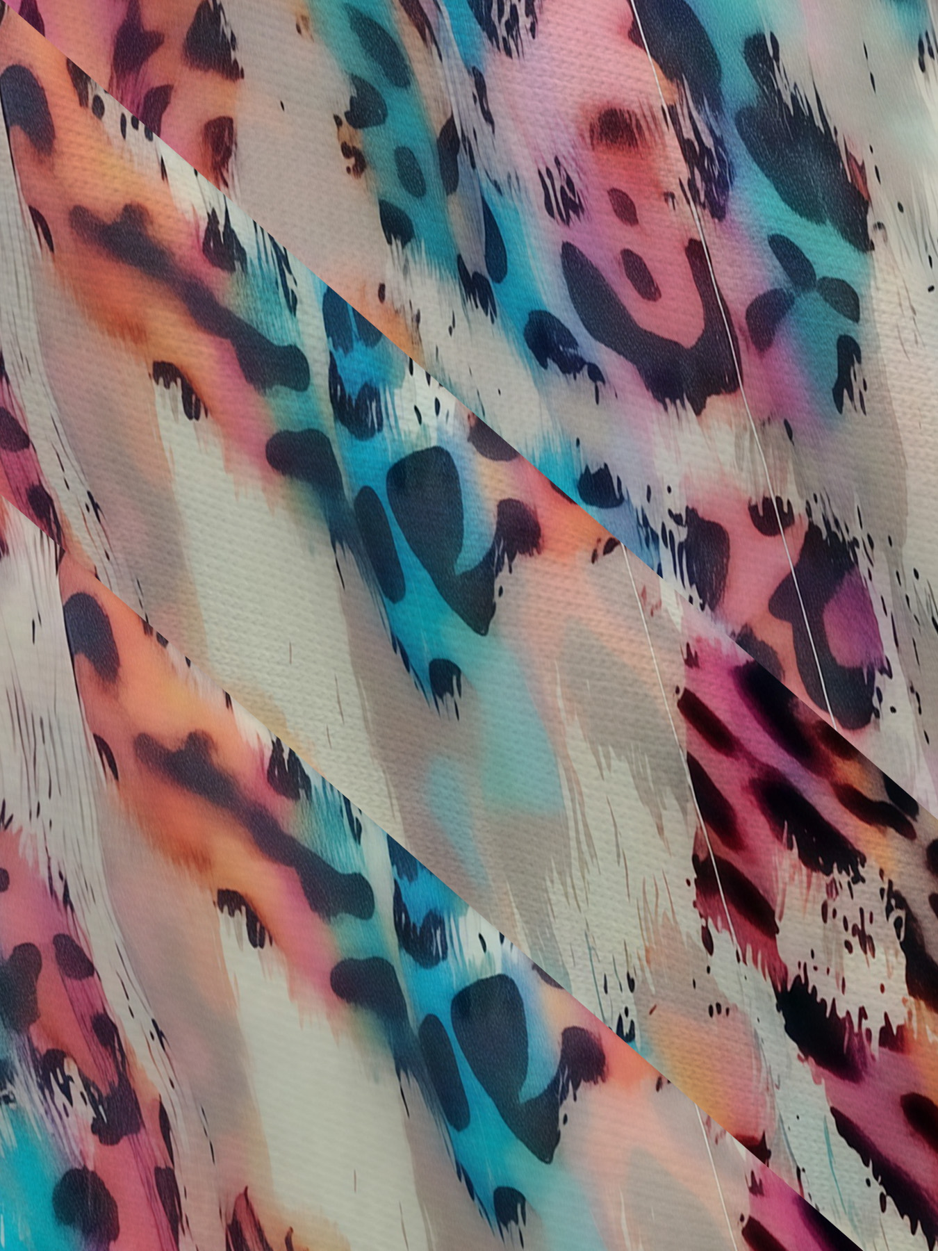 Women's autumn colorful leopard print short-sleeved dress - Image 8