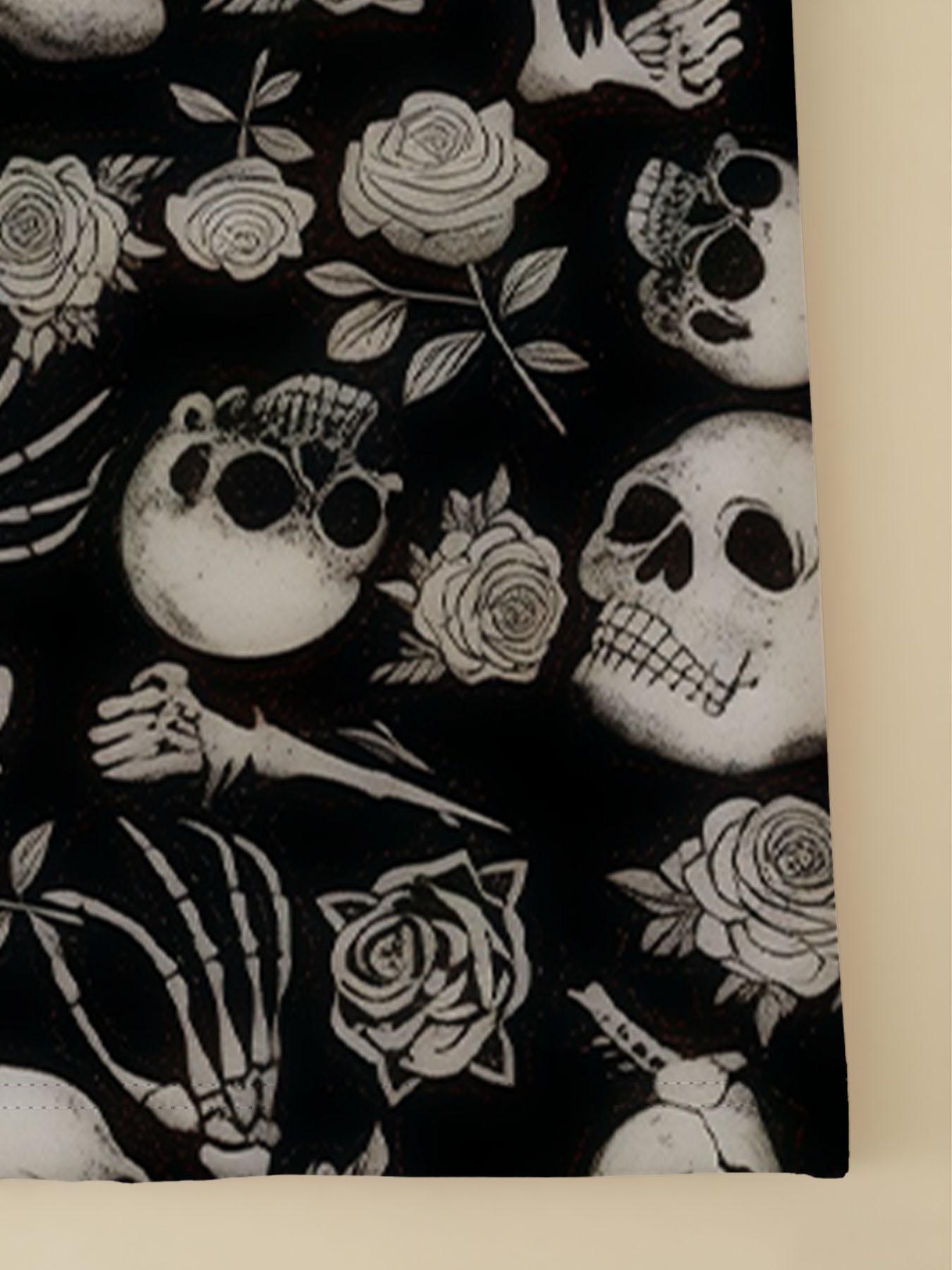 Women's autumn black skull print Plus-Size All-Over Print Cardigan - Image 6